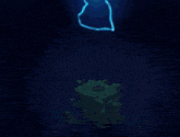 a computer generated image of a lightning bolt coming out of the ground
