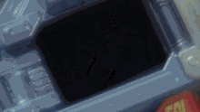 a close up of a device with a black screen and the word fail on it