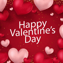 Happy Valentine'S Day Red Hearts GIF - Happy Valentine'S Day Red Hearts Pink Hearts GIFs