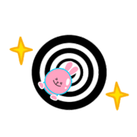 Pink Rabbit Sticker - Pink Rabbit Starts Stickers