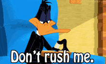 Looney Tunes Daffy Duck GIF - Looney Tunes Daffy Duck Dont Rush Me GIFs