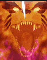 a close up of a cat 's mouth with its mouth open