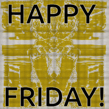 a poster that says happy friday with an owl in the background