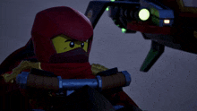 a lego character with a sword and a shield