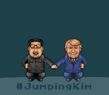 Jumping Kim Trump And Kim GIF - Jumping Kim Trump And Kim Very Good GIFs