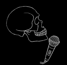 Skull Microphone GIF
