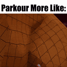 a poster that says parkour more like on top of a map