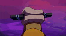 a cartoon character is being held upside down by monkeys