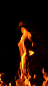 a painting of a man in a white hat standing in front of flames