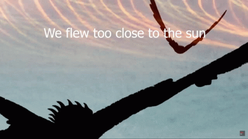 Icarus Too Close GIF - Icarus Too Close Too Close To The Sun - Discover & Share GIFs