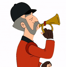 blowing the trumpet huntmaster patrick stewart futurama blowing the horn