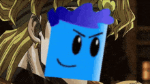 dio from jojo 's bizarre adventure with a blue face