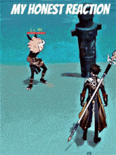 a screenshot of a video game with the words my honest reaction above it