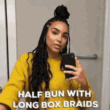 box braids indique hair beautiful hair gorgeous hair half bun hairstyles
