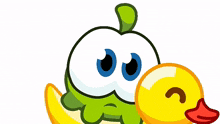 looking at you nibble nom cut the rope staring at you gazing