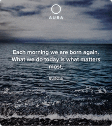 each morning we are born again . what we do today is what matters most .