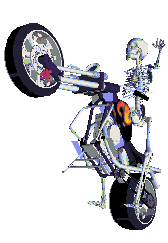 Cool Skeleton On A Motorcycle Cool Sticker - Cool Skeleton On A Motorcycle Cool Wicked Stickers