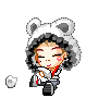 a black and white pixel art drawing of a pile of popcorn on a white background .