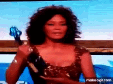 Whitney Houston Thank You GIF - Whitney Houston Thank You Award GIFs