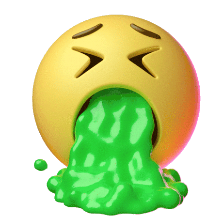 Emoji Puke Sticker - Emoji Puke Vomit Stickers