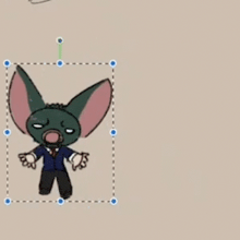 a cartoon of a bat in a suit and tie