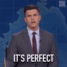 Its Perfect Colin Jost GIF - Its Perfect Colin Jost Saturday Night Live GIFs