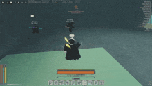 a screenshot of a video game shows a person with a sword and a purple glowing object