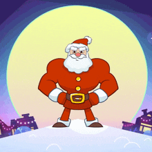 Look At My Muscles Santa Claus GIF - Look At My Muscles Santa Claus Om Nom Stories GIFs