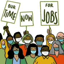 our time now our time now for jobs unemployed unemployment protest