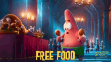 Free Food Patrick Star GIF - Free Food Patrick Star The Spongebob Movie GIFs
