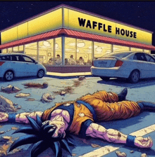 Goku Goku Losing GIF - Goku Goku Losing Waffle House GIFs