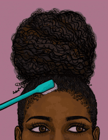Kinky Curly Hair Brush GIF - Kinky Curly Hair Brush Secure Your Edges GIFs