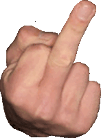 Thumbs Up Middle Finger Sticker