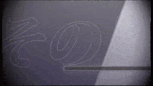 a purple background with a white line drawing of the letter o on it .