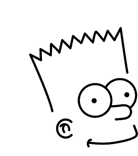 Bart Simpson Smirking Sticker - Bart Simpson Smirking Smiling Stickers