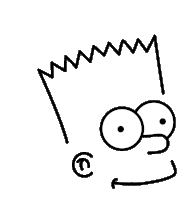 Bart Simpson Smirking Sticker