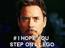 Robert Downey Jr I Hope You Step On A Lego GIF