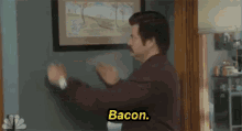 Ron Swanson Bacon GIF - Ron Swanson Bacon Parks GIFs