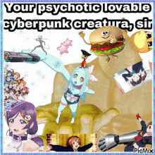 Love Live Burger GIF - Love Live Burger Cyberpunk GIFs