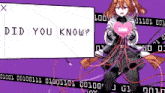 a girl is holding a heart with the words did you know written above her