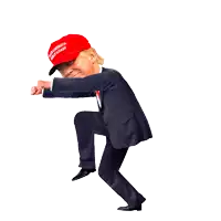 Trump Running Man Sticker