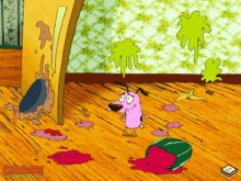 Throwing Food GIF - Throwing Food Courage The Cowardly Dog Food Fight GIFs