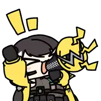 a cartoon drawing of a person holding a yellow object with a z on it