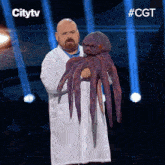 Shocked Mr Cuddles The Evil Octopus GIF - Shocked Mr Cuddles The Evil Octopus Canada'S Got Talent GIFs