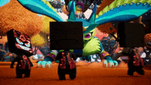 a cartoon character with the letter g on the back