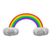 rainbow pride spectrum raining after rain