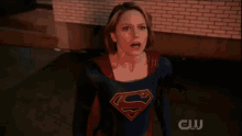 supergirl melissa benoist stunned surprised red kara