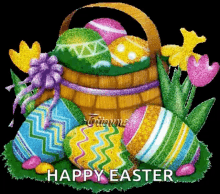 happy easter blessings basket easter egg