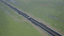 a computer generated image of a huge explosion on a road