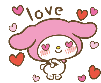 Mymelody Love Sticker - Mymelody Love Hearts Stickers